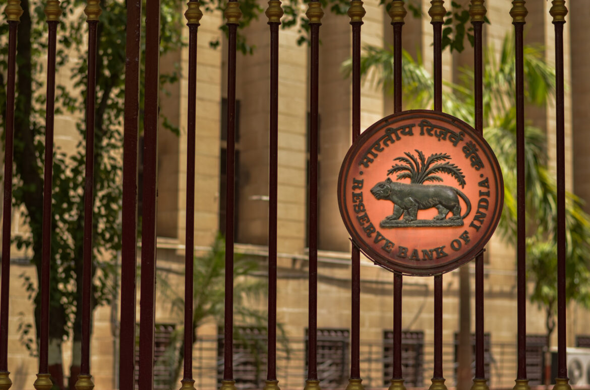 Delhi,,India,,2020.,Rbi,Logo,On,The,Closed,Iron,Gate