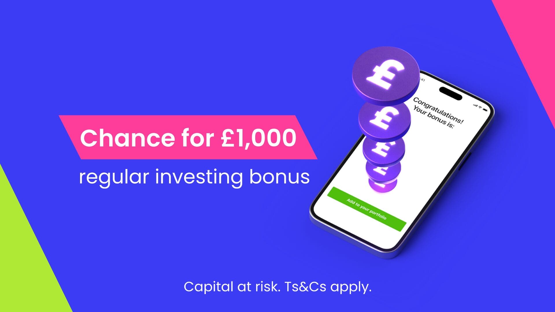 Win £1,000 with regular investing