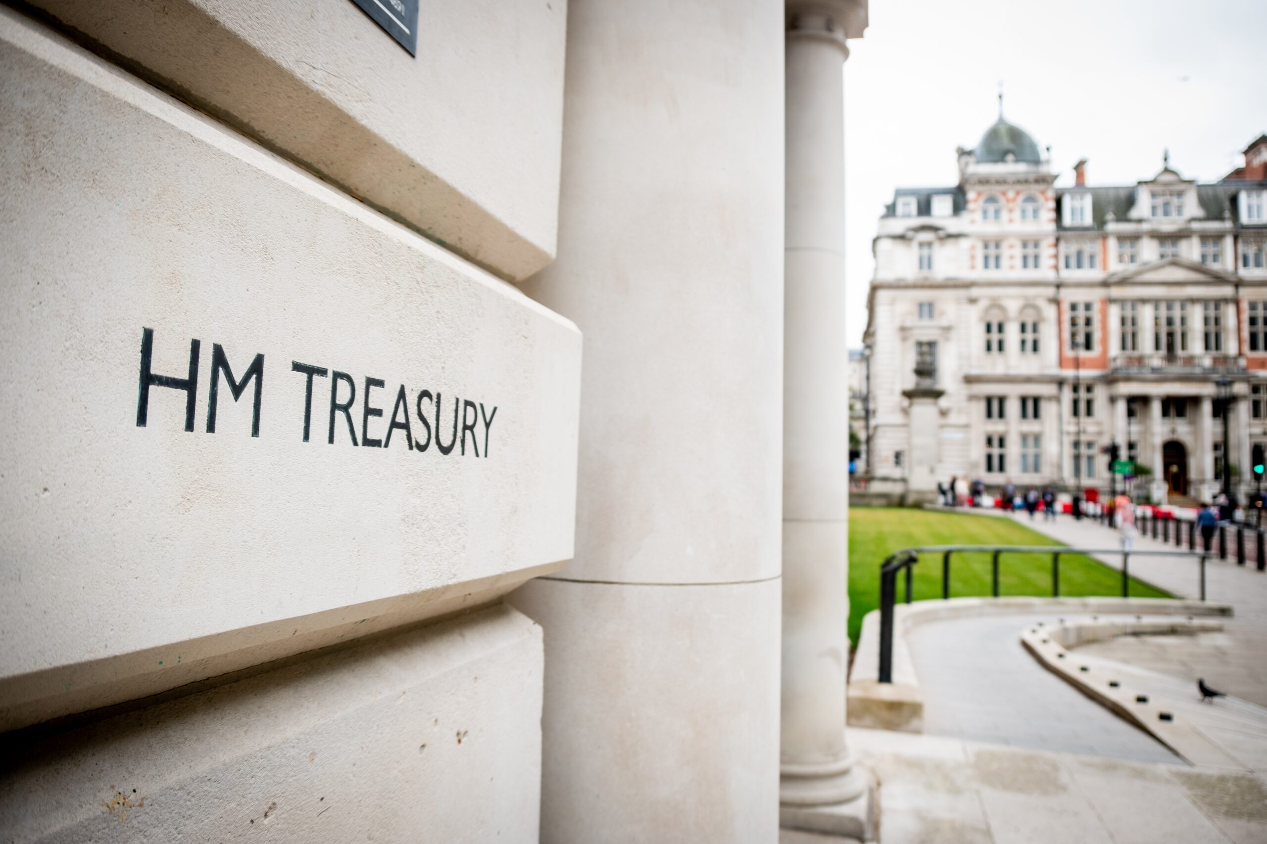 HM Treasury in London, as the Autumn Budget introduces higher taxes